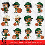 Milwaukee Bucks Betty Boop NBA Bundle 12 SVG Svg Eps Dxf Png File,Bundle NBA svg, Digital Download, Instant Download
