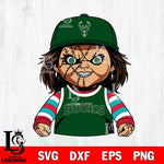Milwaukee Bucks Chucky Horror basketball SVG DXF EPS PNG FILE, NBA File Cut,Halloween Digital Download,Instant Download, Silhouette