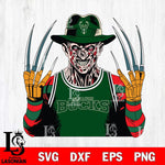 Milwaukee Bucks Freddy Krueger Horror basketball SVG DXF EPS PNG FILE, NBA File Cut,Halloween Digital Download,Instant Download, Silhouette
