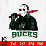 Milwaukee Bucks Jason Voorhees Horror 12 Svg Eps Dxf Png File, NBA svg, Digital Download, Instant Download