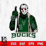 Milwaukee Bucks Jason Voorhees Horror 3 Svg Eps Dxf Png File, NBA svg, Digital Download, Instant Download