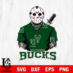 Milwaukee Bucks Jason Voorhees Horror 4 Svg Eps Dxf Png File, NBA svg, Digital Download, Instant Download