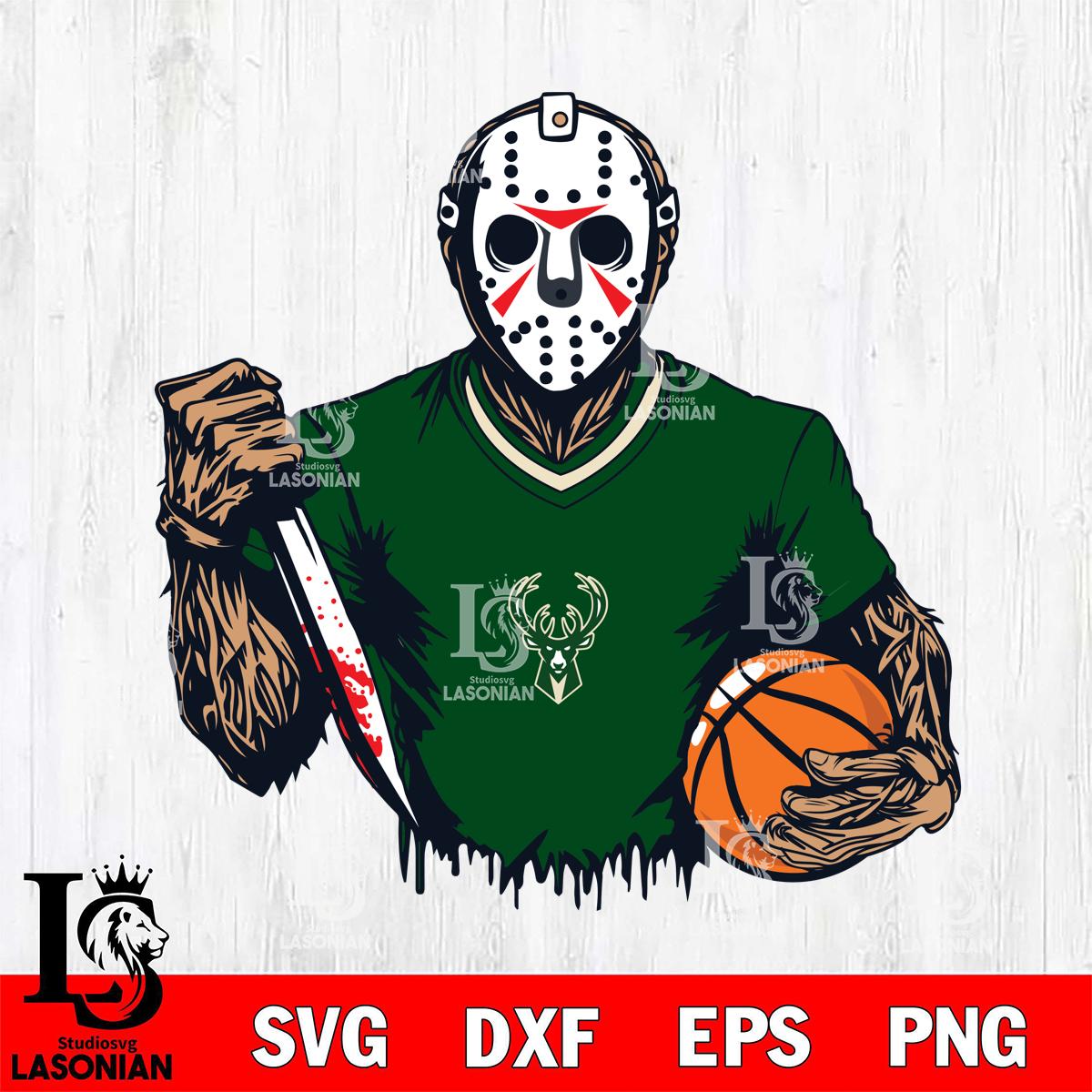 Milwaukee Bucks Jason Voorhees Horror 5 – lasoniansvg