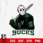 Milwaukee Bucks Jason Voorhees Horror 7 Svg Eps Dxf Png File, NBA svg, Digital Download, Instant Download