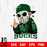 Milwaukee Bucks Jason Voorhees Horror 9 Svg Eps Dxf Png File, NBA svg, Digital Download, Instant Download