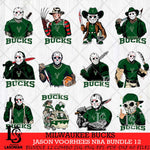 Milwaukee Bucks Jason Voorhees NBA Bundle 12 SVG Eps Dxf Png File, Bundle NBA svg, Digital Download, Instant Download