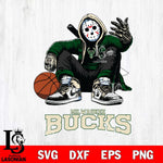 Milwaukee Bucks NBA Jason Voorhees Halloween SVG Svg Eps Dxf Png File, Digital Download, Instant Download