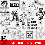 Minecraft Svg Bundle SVG DXF EPS PNG FILE, File Cut, Digital Download,Instant Download, Silhouette, Cricut