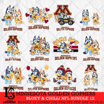 Minnesota Golden Gophers Bluey & Bingo Bundle 12 SVG Svg Eps Dxf Png File, Bundle NCAA svg, Digital Download, Instant Download