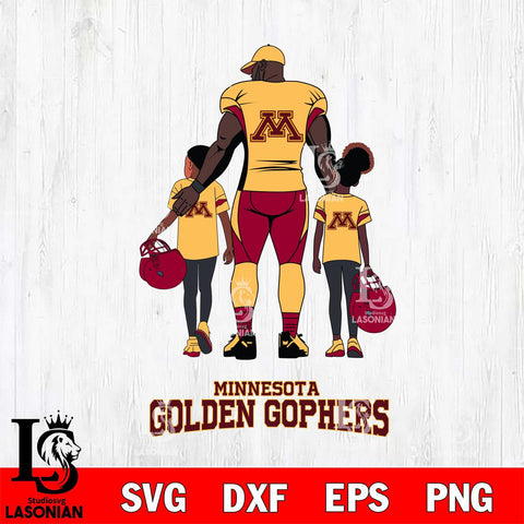 Minnesota Golden Gophers 3 Father and son Rugby SVG DXF EPS PNG FILE,NCAA SVG, Father day Digital Download,Instant Download, Silhouette