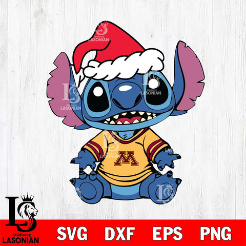 Minnesota Golden Gophers Baby Stitch Christmas Svg Eps Dxf Png File, Digital Download, Instant Download