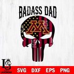 Minnesota Golden Gophers Badass Dad Svg Eps Dxf Png File, Digital Download, Instant Download