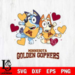 Minnesota Golden Gophers Bluey & Bingo 10 Svg Eps Dxf Png File, NCAA svg, Digital Download, Instant Download