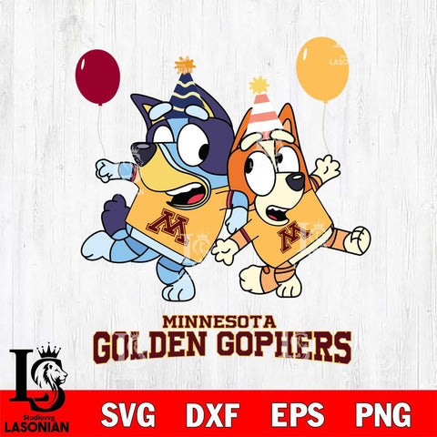 Minnesota Golden Gophers Bluey & Bingo 2 Svg Eps Dxf Png File, NCAA svg, Digital Download, Instant Download
