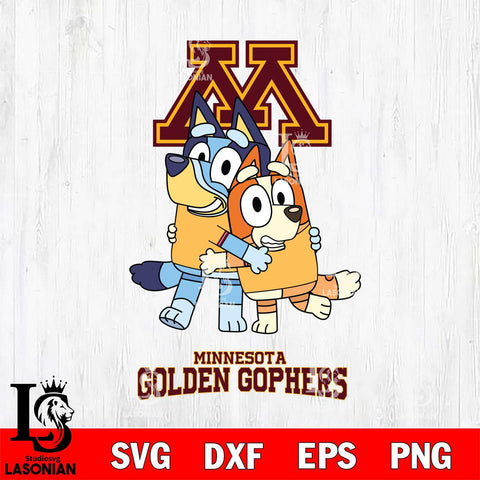 Minnesota Golden Gophers Bluey & Bingo 3 Svg Eps Dxf Png File, NCAA svg, Digital Download, Instant Download