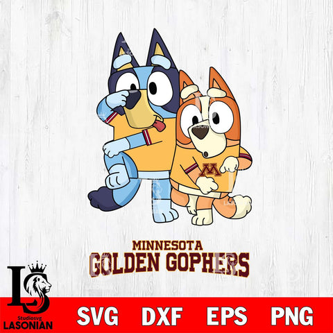 Minnesota Golden Gophers Bluey & Bingo Svg Eps Dxf Png File, NCAA svg, Digital Download, Instant Download