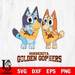 Minnesota Golden Gophers Bluey & Bingo 5 Svg Eps Dxf Png File, NCAA svg, Digital Download, Instant Download