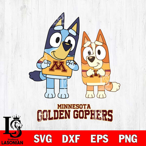 Minnesota Golden Gophers Bluey & Bingo 6 Svg Eps Dxf Png File, NCAA svg, Digital Download, Instant Download