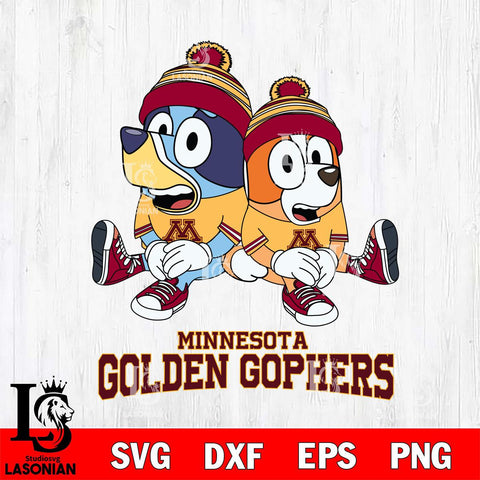 Minnesota Golden Gophers Bluey & Bingo 8 Svg Eps Dxf Png File, NCAA svg, Digital Download, Instant Download