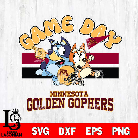 Minnesota Golden Gophers Bluey & Bingo 9 Svg Eps Dxf Png File, NCAA svg, Digital Download, Instant Download