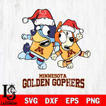 Minnesota Golden Gophers Bluey Christmas Holiday Svg Eps Dxf Png File, Digital Download