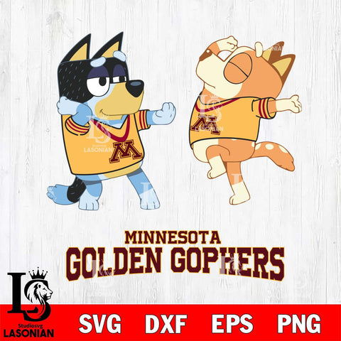 Minnesota Golden Gophers Bluey Dance Svg Eps Dxf Png File, Digital Download, Instant Download
