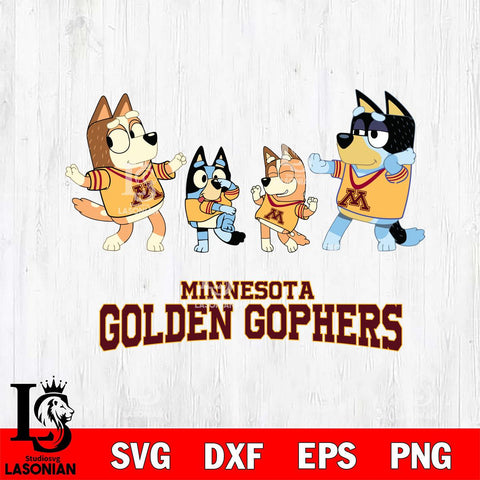 Minnesota Golden Gophers Bluey Dance Squats Svg Eps Dxf Png File, Digital Download, Instant Download