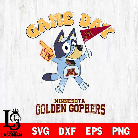 Minnesota Golden Gophers Bluey Game Day Svg Eps Dxf Png File, Digital Download, Instant Download