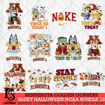 Minnesota Golden Gophers Bluey Halloween NCAA 12 SVG Eps Dxf Png File, Bundle NCAA svg, Digital Download, Instant Download