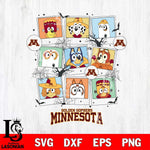 Minnesota Golden Gophers Bluey Halloween Sport Svg Eps Dxf Png File, Digital Download, Instant Download