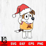 Minnesota Golden Gophers Bluey Jack Christmas Svg Eps Dxf Png File, Digital Download, Instant Download