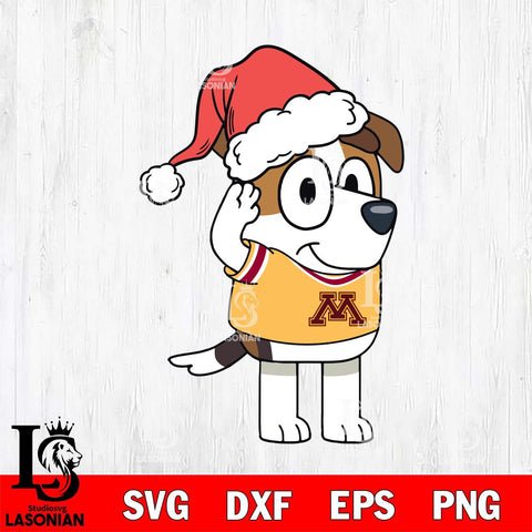 Minnesota Golden Gophers Bluey Jack Christmas Svg Eps Dxf Png File, Digital Download, Instant Download
