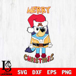 Minnesota Golden Gophers Bluey Merry Christmas Bluey Santa Claus Svg Eps Dxf Png File, Digital Download