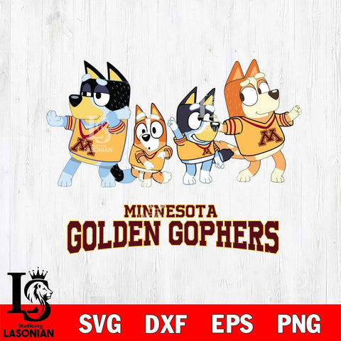 Minnesota Golden Gophers Bluey Mode Dance Squats Svg Eps Dxf Png File, Digital Download, Instant Download