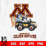 Minnesota Golden Gophers Bluey friends car Svg Eps Dxf Png File, NCAA svg, Digital Download, Instant Download