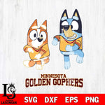 Minnesota Golden Gophers Bluey with Chilli Dance Svg Eps Dxf Png File, Digital Download, Instant Download