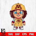 Minnesota Golden Gophers Chucky Football Horror Halloween Svg Eps Dxf Png File, NCAA svg, Digital Download, Instant Download