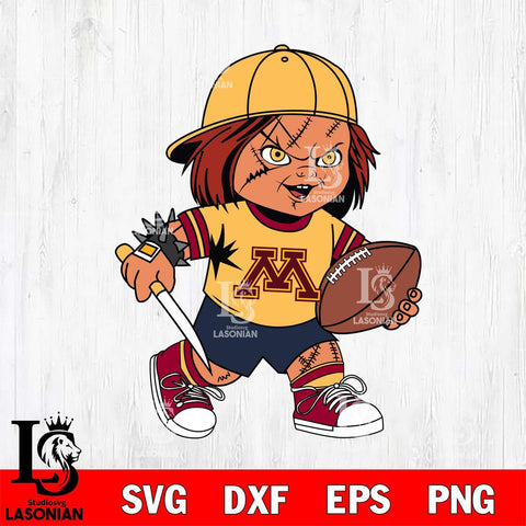 Minnesota Golden Gophers Chucky Horror 10 Svg Eps Dxf Png File, NCAA svg, Digital Download, Instant Download