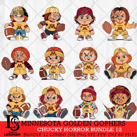 Minnesota Golden Gophers Chucky Horror Bundle 12 SVG Eps Dxf Png File, Bundle NCAA svg, Digital Download, Instant Download