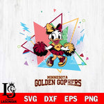 Minnesota Golden Gophers Cute Daisy Duck Cheerleader SVG DXF EPS PNG FILE, NCAA File Cut,Digital Download,Instant Download