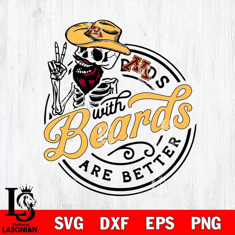 Minnesota Golden Gophers Dad With Beard Are Better Svg Eps Dxf Png File, Digital Download, Instant Download