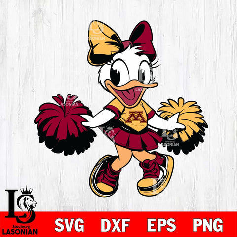 Minnesota Golden Gophers Daisy Duck Cheerleader Svg Eps Dxf Png File, NCAA svg, Digital Download, Instant Download