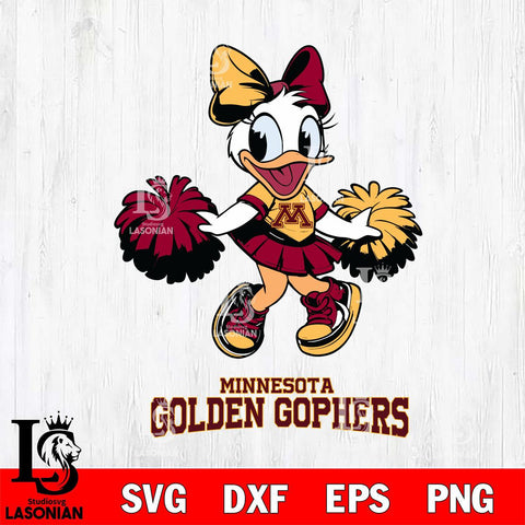 Minnesota Golden Gophers Daisy Duck Cheerleader Disney, Svg Eps Dxf Png File, Digital Download