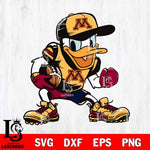 Minnesota Golden Gophers Donal Duck Svg Eps Dxf Png File, NCAA svg, Digital Download, Instant Download