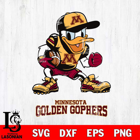 Minnesota Golden Gophers Donal Duck Disney, Svg Eps Dxf Png File, Digital Download