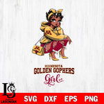 Minnesota Golden Gophers Fashion Black Fan Girl Betty Boop, Svg Eps Dxf Png File, Digital Download