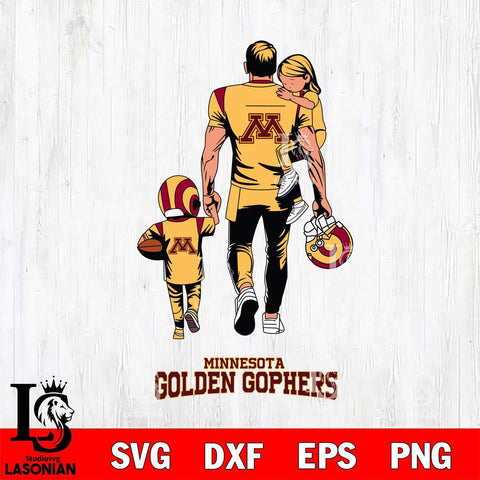 Minnesota Golden Gophers Father And Son Football SVG DXF EPS PNG FILE,NCAA SVG, Father day Digital Download,Instant Download, Silhouette