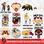 Minnesota Golden Gophers Fathers Day NCAA Bundle 12 Svg Eps Dxf Png File, Digital Download, Instant Download