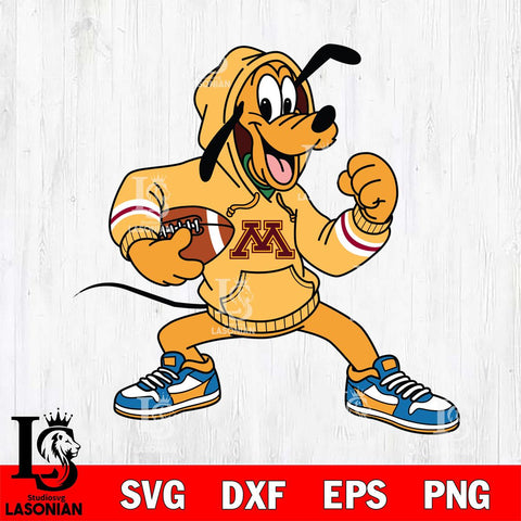 Minnesota Golden Gophers Goofy Disney Football Christmas File Cut, NCAA SVG DXF EPS PNG FILE, Digital Download , Criucut , Silhouette