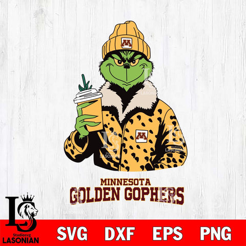Minnesota Golden Gophers Grinch Christmas Cut Files Cricut, Svg Dxf Eps Png file, Digital download , Silhouette